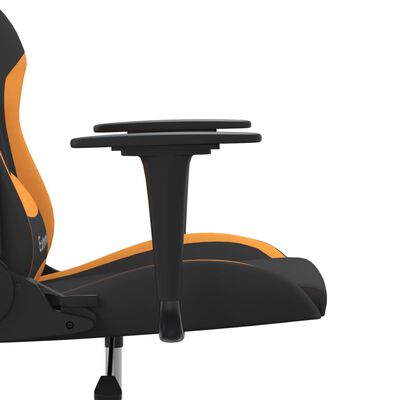vidaXL Gaming-Stuhl mit Massagefunktion Schwarz und Orange Stoff