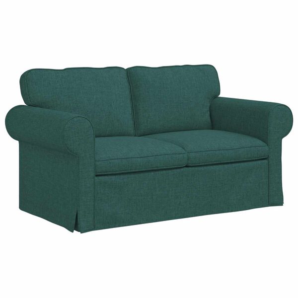 vidaXL Sofa 120cm Dunkelgr&uuml;n Metall