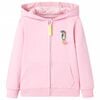 vidaXL Kinder-Kapuzenpullover mit Rei&szlig;verschluss Hellrosa 92