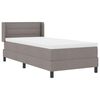 vidaXL Boxspringbett mit Matratze Taupe 200 x 100 cm Polyester