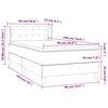 vidaXL Boxspringbett mit Matratze Dunkelbraun 90x190 cm Stoff
