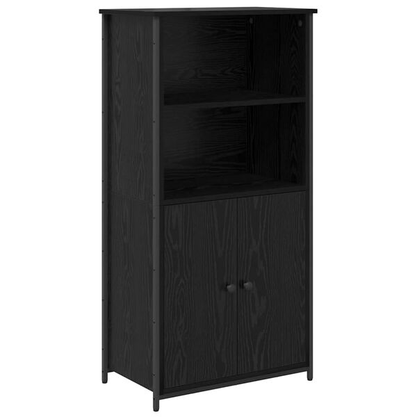 vidaXL Highboard Schwarz Eichen-Optik 62 x 36 x 121,5 cm Holzwerkstoff