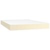 vidaXL Taschenfederkernmatratze Mittel Creme 140x200x20 cm Kunstleder