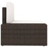 vidaXL Modulares 2-Sitzer-Sofa Poly Rattan Braun