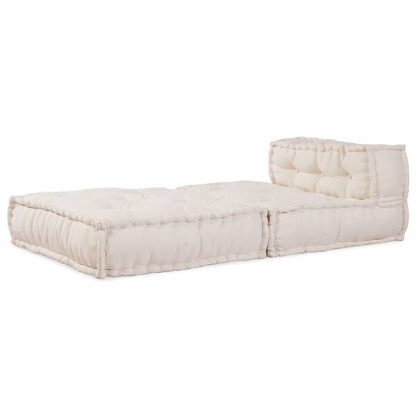 vidaXL Modulares Sofaelement Creme 70x70x54 cm Stoff