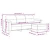 vidaXL 3-Sitzer-Sofa mit Hocker Hellgrau 180 cm Mikrofasergewebe