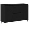 vidaXL Sideboard Schwarz Eichen-Optik 101,5 x 35 x 70 cm Holzwerkstoff