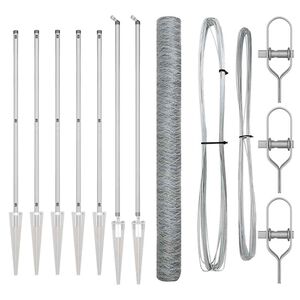 vidaXL Zaunpfosten Silber