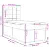 vidaXL Boxspringbett mit Matratze Creme 90x190 cm Stoff