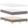 vidaXL LED Boxspringbett mit Matratze mit LED Taupe 120 x 190 cm Stoff