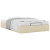 vidaXL Ottoman-Bett ohne Matratze Creme 120x200 cm Stoff