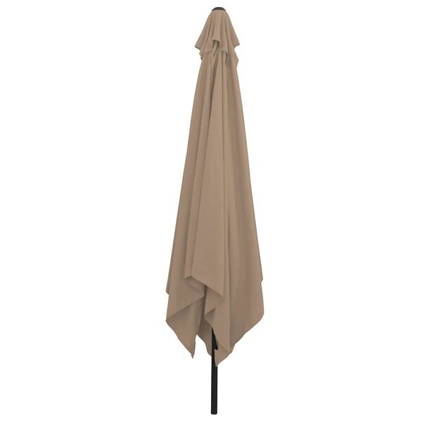 vidaXL Gartenparasol Taupe und Schwarz 295 x 295 x 245 cm