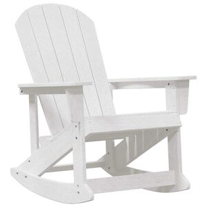 vidaXL Adirondack-Schaukelstuhl Wei&szlig; 92 x 73,5 x 92 cm HDPE