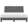 vidaXL Bett mit Matratze Dunkelgrau 120x200 cm Stoff