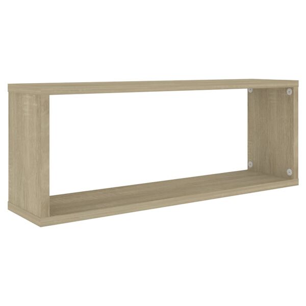 vidaXL Würfelregale 2 Stk. Sonoma-Eiche 60x15x23 cm Holzwerkstoff