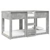 vidaXL Etagenbett f&uuml;r Kinder Beton Grau 90 x 190 cm Holzwerkstoff