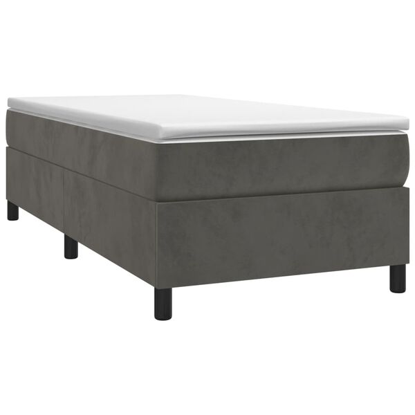 vidaXL Boxspringbettgestell Dunkelgrau 90x190 cm Samt