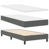 vidaXL Boxspringbett mit Matratze Dunkelgrau 200 x 100 cm Polyester