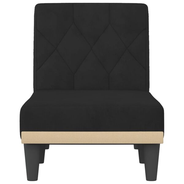 vidaXL Chaiselongue Schwarz Samt