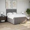 vidaXL Boxspringbett mit Matratze Taupe 140x190 cm Stoff