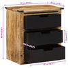 vidaXL Sideboard mit 3 Schubladen 55x35x60 cm Massivholz Mango