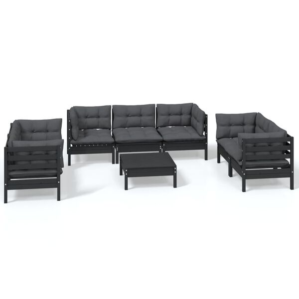 vidaXL 8-tlg. Garten-Lounge-Set mit Kissen Kiefer Massivholz