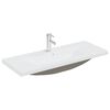 vidaXL Einbauwaschbecken mit Wasserhahn 101x39x18 cm Keramik Wei&szlig;