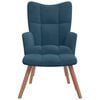 vidaXL Relaxsessel mit Hocker Blau Samt
