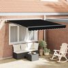 vidaXL Markisenstoff mit Schwarz 300 x 250 cm Polyester