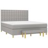 vidaXL Boxspringbett mit Matratze Hellgrau 160x200 cm Stoff