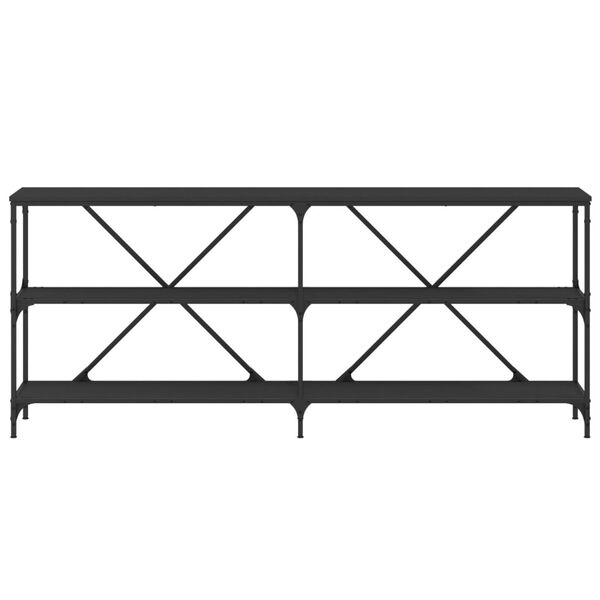 vidaXL Konsolentisch Schwarz 180x30x75 cm Holzwerkstoff und Eisen