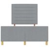 vidaXL Bettgestell mit Kopfteil Hellgrau 140 x 200 cm Stoff