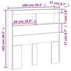 vidaXL LED-Kopfteil mit Ablagen R&auml;uchereiche 100x17x102 cm