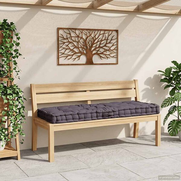 vidaXL Palettenkissen Baumwolle 120&times;80&times;10 cm Anthrazit