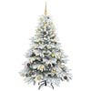 vidaXL K&uuml;nstlicher Weihnachtsbaum mit 150 LEDs Wei&szlig; 150 cm PE und PVC