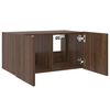 vidaXL TV-Wandschrank mit LED-Leuchten Braun Eichen-Optik 60x35x31 cm