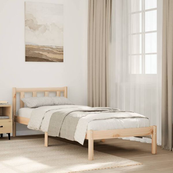 vidaXL Massivholzbett Extra Lang ohne Matratze 80x210 cm Kiefernholz