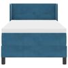 vidaXL Boxspringbett mit Matratze Dunkelblau 200 x 90 cm Samt