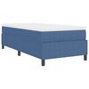 vidaXL Boxspringbett Blau und Wei&szlig; 100 x 200 cm Cordstoff