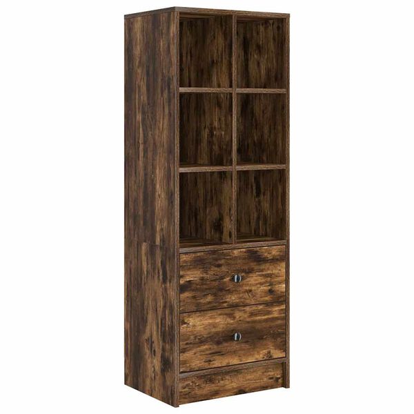 vidaXL Highboard mit Schubladen Ger&auml;ucherte Eiche 45,5 x 34 x 127 cm