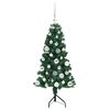 vidaXL Eckiger künstlicher Weihnachtsbaum Grün 120 cm PVC und Metall