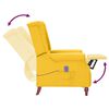 vidaXL Massagesessel mit Liegefunktion Gelb Stoff