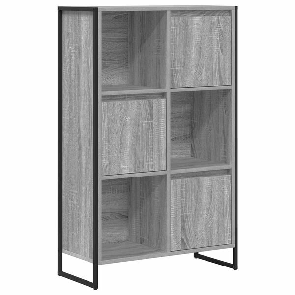 vidaXL B&uuml;cherregal Graues Sonoma 68 x 30 x 108.5 cm Holzwerkstoff