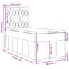 vidaXL Boxspringbett mit Matratze Hellgrau 90x190 cm Stoff