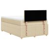 vidaXL Boxspringbett mit Matratze Creme 120x190 cm Stoff