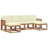 vidaXL Outdoor-Sofagarnitur 6 stk. Natur und Creme