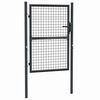 vidaXL Maschen-Gartentor verzinkter Stahl 100 x 125 cm Grau