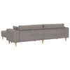 vidaXL Stoffsofa mit Kissen Taupe 208 cm Stoff