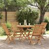 vidaXL 5-tlg. Garten-Essgruppe Massivholz Teak