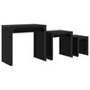 vidaXL Couchtisch 3 pcs Schwarz Eichen-Optik 60 x 35 x 56 cm